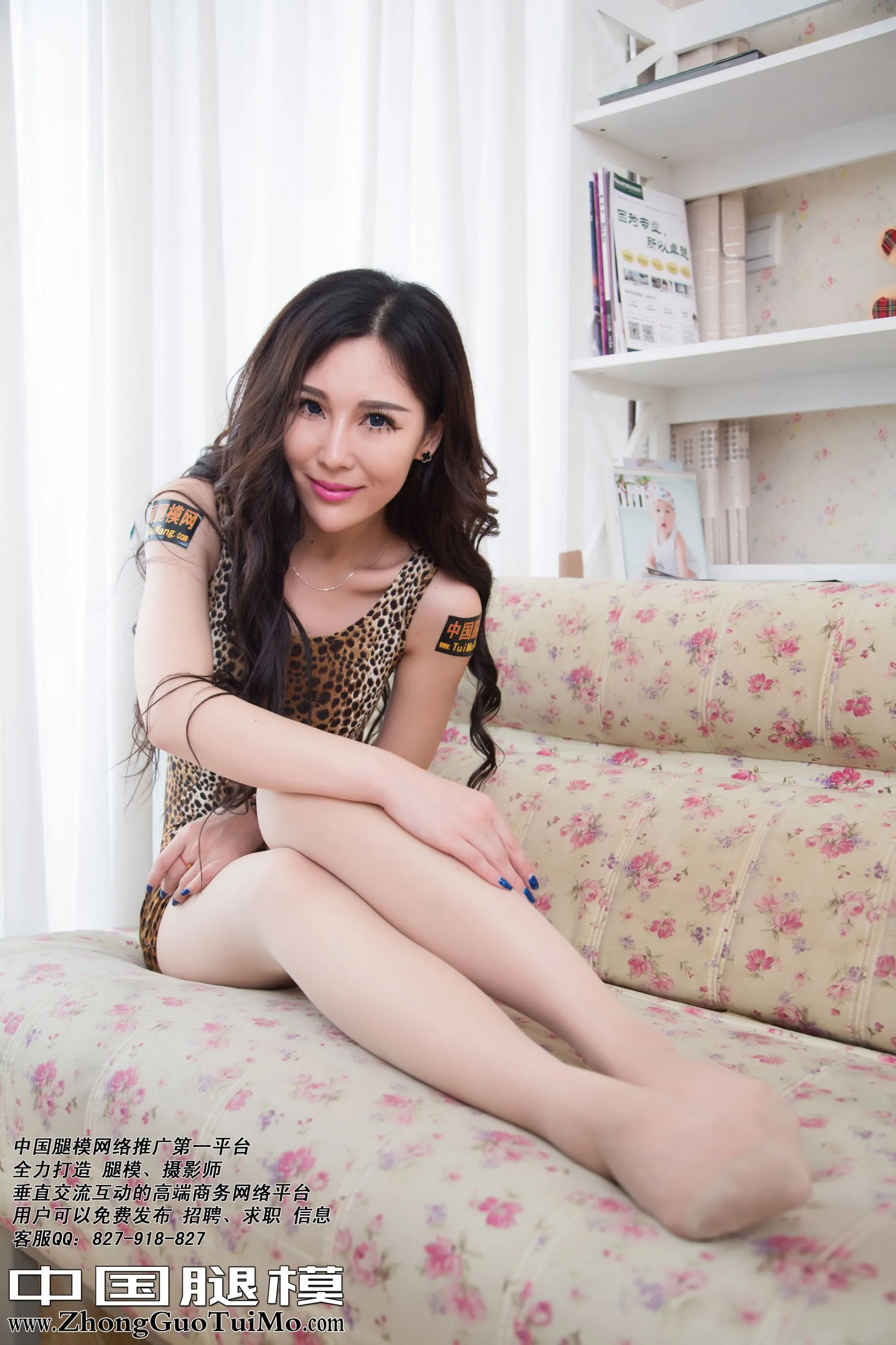 [Mạng lưới người mẫu chân dài Trung Quốc] Số 003 Trương Gia Kỳ - Bộ ảnh với váy ngắn họa tiết da báo - 10