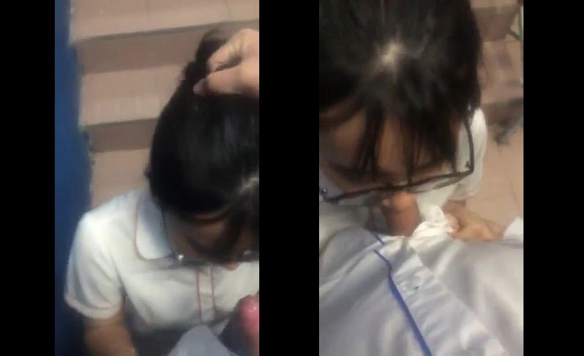 Clip: Em nữ sinh lén lút bú cu cho bạn thân ở cầu thang trường học - Clip Hot Việt