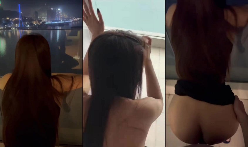 Clip: Cho em làm thằn lằn bám kính từ đem đến sáng khách sạn view biển Hạ Long - Clip Hot Việt