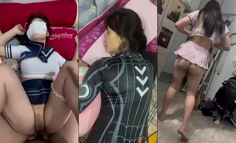 Clip: Bộ sưu tập những bộ đồ gợi tình của em người nhện, y tá, nữ sinh, nàng hầu - Clip Hot Việt