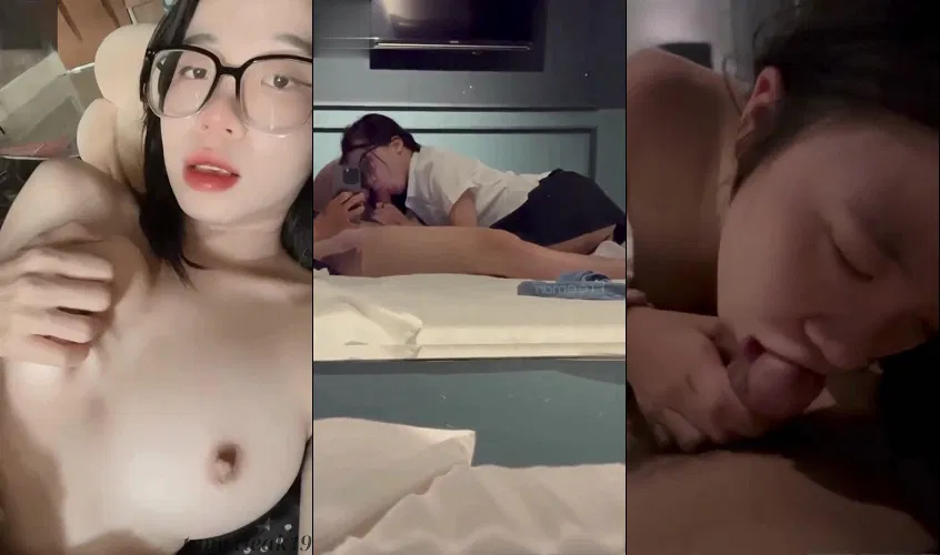 Clip: Bé nữ sinh kính cận vú to bú mút miệt mài trong bộ đồng phục trường - Clip Hot Việt