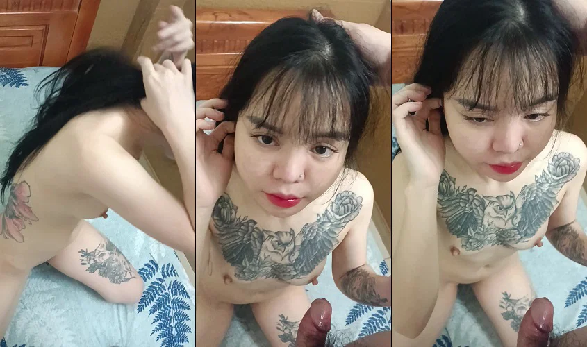 Clip: Em gái yêu hội họa bú cu em toàn chơi lút cán thế này làm anh sướng tê chim - Clip Hot Việt